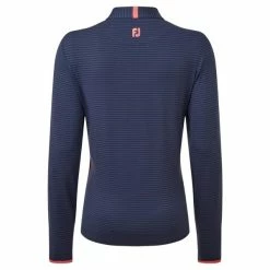 FootJoy Ladies Jersey Tonal Stripe Midlayer Navy - Coral -Cheap Footwear Store P 88472FJLADIESJERSEYTONALSTRIPEMIDLAYERNAVYCORAL 1 L