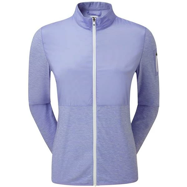 FootJoy Ladies Full-Zip Space Dye Midlayer Violet 3 FootJoy Ladies Full-Zip Space Dye Midlayer Violet