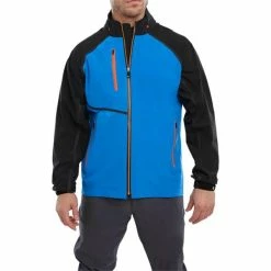 FootJoy Gents Hydro Tour Waterproof Jacket Sapphire - Black - Orange -Cheap Footwear Store P 88799FOOTJOYJACKETSAPPHIREBLACKORANGEGENTS 2 L