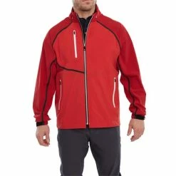 FootJoy Gents Hydro Tour Waterproof Jacket Red Tonal -Cheap Footwear Store P 88800FOOTJOYJACKETREDTONALGENTS 2 L