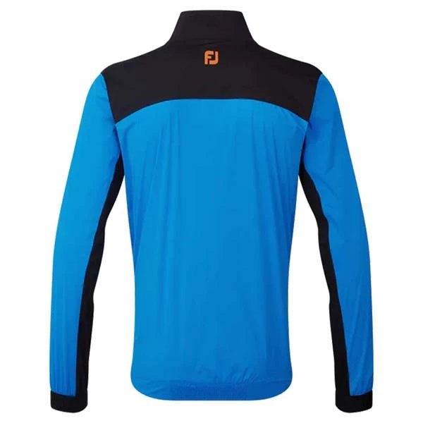 FootJoy Gents HydroKnit Waterproof Half Zip Sapphire - Black - Orange 4 FootJoy Gents HydroKnit Waterproof Half Zip Sapphire - Black - Orange - Image 2