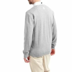 FootJoy Gents Wool Blend V-Neck Pullover Heather Grey -Cheap Footwear Store P 90136FOOTJOYPULLOVERHEATHERGREYGENTS 3 L