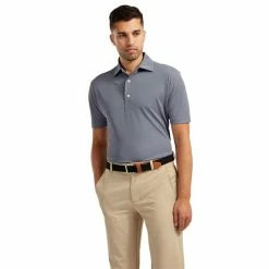FootJoy Gents Smooth Pique Print Polo Shirt Slate - Coral 7 FootJoy Gents Smooth Pique Print Polo Shirt Slate - Coral -Cheap Footwear Store P 90358FOOTJOYSHIRTSLATECORALGENTS 6 L