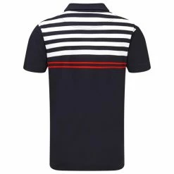 FootJoy Junior Smooth Pique With Graphic Stripes Polo Shirt Navy -White - Scarlet 5 FootJoy Junior Smooth Pique With Graphic Stripes Polo Shirt Navy -White - Scarlet -Cheap Footwear Store P 96076FOOTJOYSHIRTNAVYWHITESCARLETJUNIOR 1 L