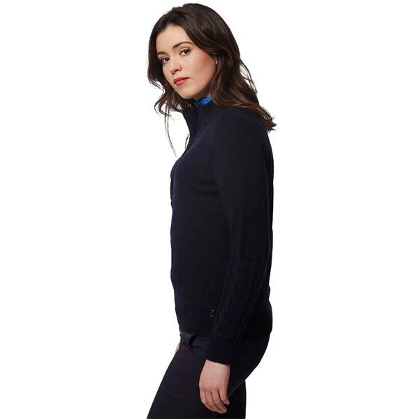 Green Lamb Ladies Gigi SuperWool ½ Zip Sweater Navy 6 Green Lamb Ladies Gigi SuperWool ½ Zip Sweater Navy - Image 4