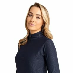 Green Lamb Ladies Giovanna Jacquard Zip Neck Top Navy -Cheap Footwear Store P AG21891GREENLAMBTOPNAVYLADIES 4 L