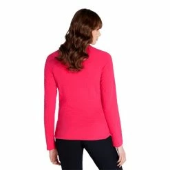 Green Lamb Ladies Gloria Waffle Zip Neck Top Deep Pink -Cheap Footwear Store P AG21893GREENLAMBTOPDEEPPINKLADIES 3 L