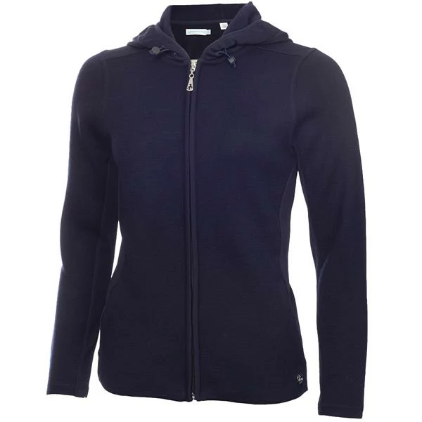 Green Lamb Ladies Kimberely Full Zip Hybrid Hoodie Navy 3 Green Lamb Ladies Kimberely Full Zip Hybrid Hoodie Navy