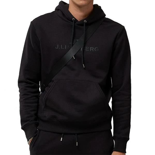 J.Lindeberg Gents Alpha Hooded Top Black 4 J.Lindeberg Gents Alpha Hooded Top Black - Image 2