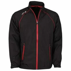 ProQuip Gents Aquatec Waterproof Jacket Black - Red