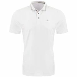 Calvin Klein Golf Gents Madison Jersey Tech Polo Shirt White