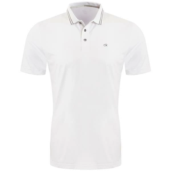 Calvin Klein Golf Gents Madison Jersey Tech Polo Shirt White 3 Calvin Klein Golf Gents Madison Jersey Tech Polo Shirt White