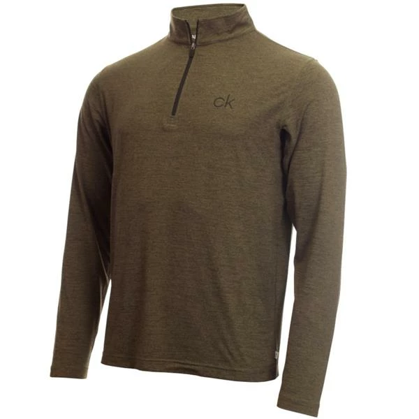 Calvin Klein Golf Gents Newport ½ Zip Top Olive Green - Marl 3 Calvin Klein Golf Gents Newport ½ Zip Top Olive Green - Marl