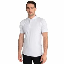 Calvin Klein Golf Gents Newport Polo Shirt White -Cheap Footwear Store P C9406CALVINKLEINSHIRTWHITEGENTS 2 L