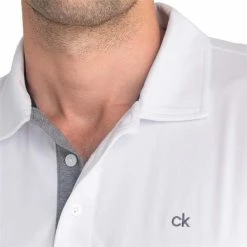 Calvin Klein Golf Gents Newport Polo Shirt White -Cheap Footwear Store P C9406CALVINKLEINSHIRTWHITEGENTS 5 L
