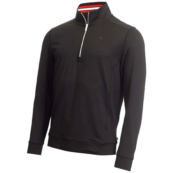 Calvin Klein Golf Gents Orbit ½ Zip Top Black - Red 3 Calvin Klein Golf Gents Orbit ½ Zip Top Black - Red