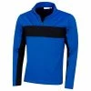 Calvin Klein Golf Gents Embossed ½ Zip Top Blue - Black