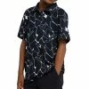 Calvin Klein Golf Kids Cracked Print Polo Navy