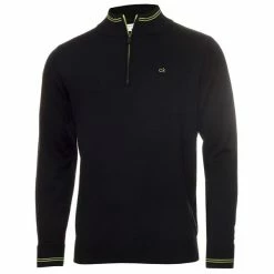 Calvin Klein Golf Gents Monaco Sweater Black - Lime