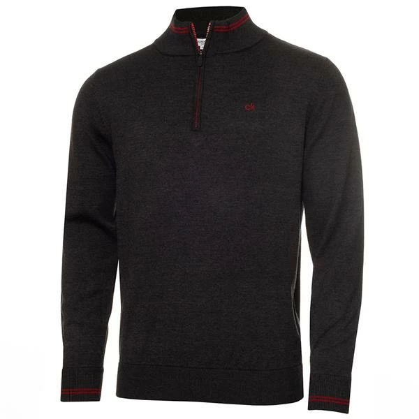 Calvin Klein Golf Gents Monaco Sweater Champagne Red 3 Calvin Klein Golf Gents Monaco Sweater Champagne Red