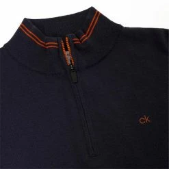 Calvin Klein Golf Gents Monaco Sweater Denim - Orange -Cheap Footwear Store P C9557CKGOLFGENTSMONACOSWEATERDENIMORANGE 2 L