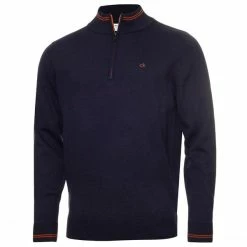Calvin Klein Golf Gents Monaco Sweater Denim - Orange