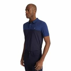 Calvin Klein Golf Gents Colour Block Polo Shirt Cobalt - Navy -Cheap Footwear Store P C9690CALVINKLEINSHIRTCOBALTNAVYGENTS 2 L