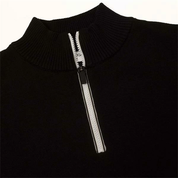 Calvin Klein Golf Gents Tipped Lined Sweater Black Silver 5 Calvin Klein Golf Gents Tipped Lined Sweater Black Silver - Image 3