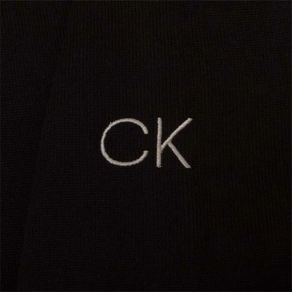Calvin Klein Golf Gents Tipped Lined Sweater Black Silver 6 Calvin Klein Golf Gents Tipped Lined Sweater Black Silver - Image 4