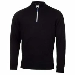 Calvin Klein Golf Gents Tipped Lined Sweater Navy Blue