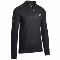 Callaway Gents ¼ Zip Blended Merino Sweater Black Ink (019)