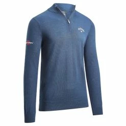 Callaway Gents ¼ Zip Blended Merino Sweater Blue Horizon (443)
