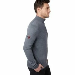 Callaway Gents ¼ Zip Blended Merino Sweater Steel Heather (038) -Cheap Footwear Store P CGGF80M1CALLAWAYSWEATERSTEELHEATHER038GENTS 2 L