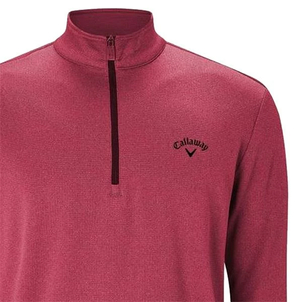 Callaway Junior - Boys Full Zip Waffle Top Rasp Sorbet Heather (671) 4 Callaway Junior - Boys Full Zip Waffle Top Rasp Sorbet Heather (671) - Image 2