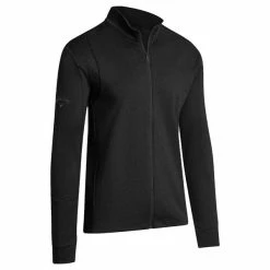 Callaway Gents Zipped Waffle Fleece Caviar (002)