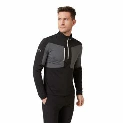 Callaway Gents Aquapel ½ Zip Pullover Caviar - Bright White (019) -Cheap Footwear Store P CGKFC004CALLAWAYPULLOVERCAVIARWHITE019GENTS 1 L