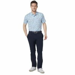 Callaway Gents Artificial Nature Print Polo Shirt Malibu Blue (450) -Cheap Footwear Store P CGKFC045CALLAWAYSHIRTMALIBUBLUE450GENTS 2 L
