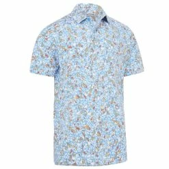 Callaway Gents Artificial Nature Print Polo Shirt Malibu Blue (450)