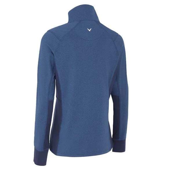 Callaway Ladies Space Dye Heather Aquapel Thermal Pullover True Navy Heather (413) 4 Callaway Ladies Space Dye Heather Aquapel Thermal Pullover True Navy Heather (413) - Image 2