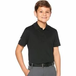 Callaway Junior - Boys Micro Hex Polo Shirt Caviar (002) -Cheap Footwear Store P CGKS80L9CALLAWAYSHIRTCAVIAR002BOYS 1 L
