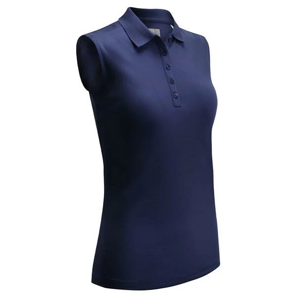 Callaway Ladies Solid Knit Sleeveless Polo Shirt Peacoat (410) 3 Callaway Ladies Solid Knit Sleeveless Polo Shirt Peacoat (410)