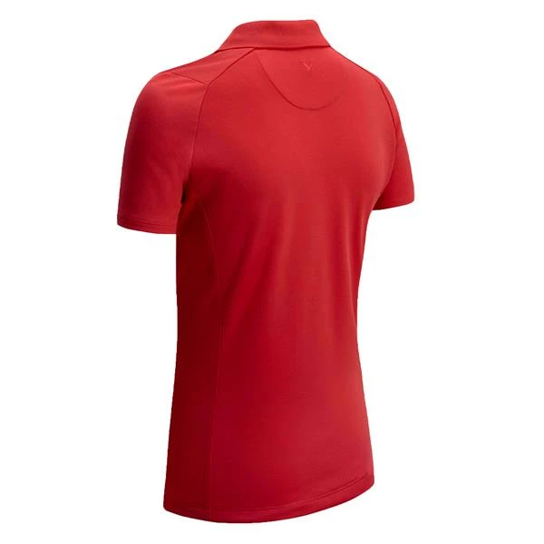 Callaway Ladies Solid Swing Polo Shirt Tango Red (613) 4 Callaway Ladies Solid Swing Polo Shirt Tango Red (613) - Image 2