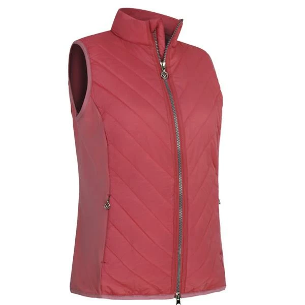 Callaway Ladies Lightweight Quilted Vest Geranium (692) 3 Callaway Ladies Lightweight Quilted Vest Geranium (692)