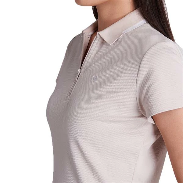 Calvin Klein Golf Ladies Ness Cap Sleeve Polo Fossil 8 Calvin Klein Golf Ladies Ness Cap Sleeve Polo Fossil - Image 6