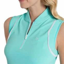 Calvin Klein Golf Ladies Cedar Sleeveless Polo Shirt Light Opal -Cheap Footwear Store P CKLS22562CALVINKLEINSHIRTLIGHTOPALLADIES 5 L