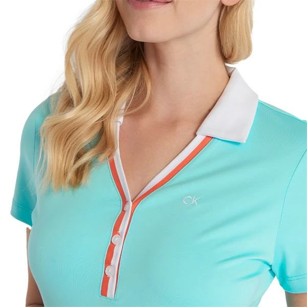 Calvin Klein Golf Ladies Charlevoix Polo Shirt Light Opal 8 Calvin Klein Golf Ladies Charlevoix Polo Shirt Light Opal - Image 6
