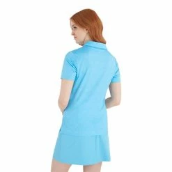 Calvin Klein Golf Ladies Crackle Polo Shirt Herit Blue - White -Cheap Footwear Store P CKLS23782CALVINKLEINSHIRTHERITBLUEWHITELADIES 3 L