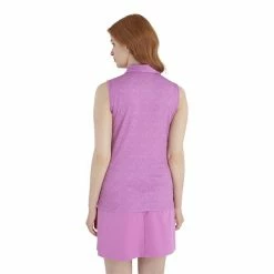 Calvin Klein Golf Ladies Crackle Sleeveless Polo Shirt Orchid - White -Cheap Footwear Store P CKLS23783CALVINKLEINSHIRTORCHIDWHITELADIES 3 L