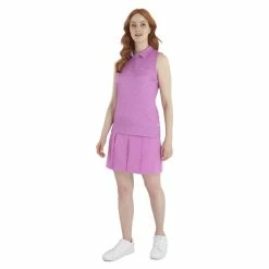 Calvin Klein Golf Ladies Crackle Sleeveless Polo Shirt Orchid - White -Cheap Footwear Store P CKLS23783CALVINKLEINSHIRTORCHIDWHITELADIES 4 L