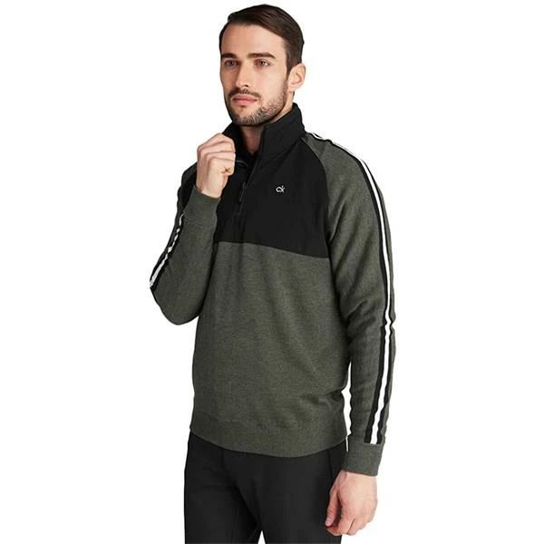 Calvin Klein Golf Gents Glacier Lined ½ Zip Sweater Olive - Navy 6 Calvin Klein Golf Gents Glacier Lined ½ Zip Sweater Olive - Navy - Image 4